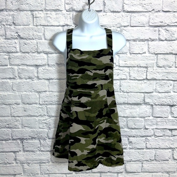 Nordstrom XL Army Camo Corduroy Pinafore Overall Skirt - Picture 1 of 16